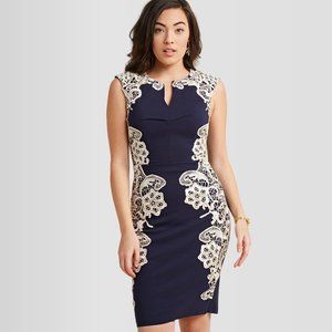 London Dress Company Lakeside Libations Lace Trim Sheath Dress